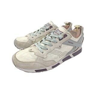 Diesel Lawndale Shoes Mens Size 11 Beige Leather Casual Sneakers EU 44.5